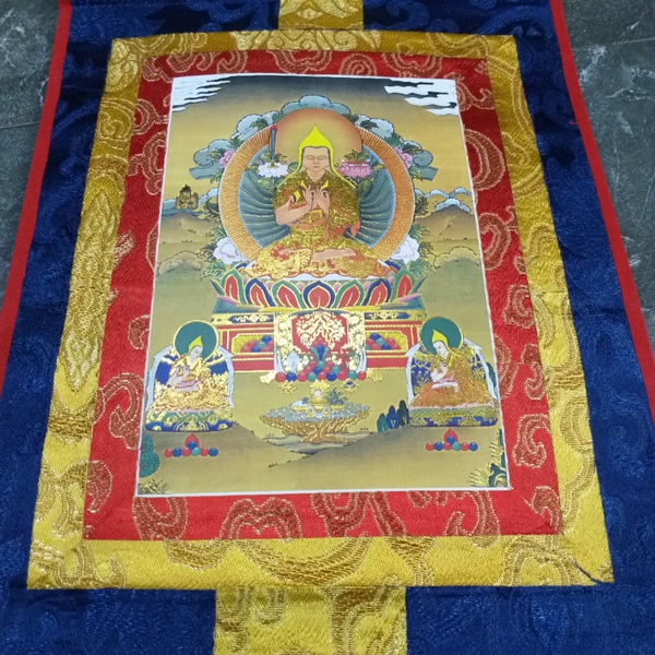 Tranh Thangka Tổ Tông Khách Ba (Tsongkhapa)_35x20cm